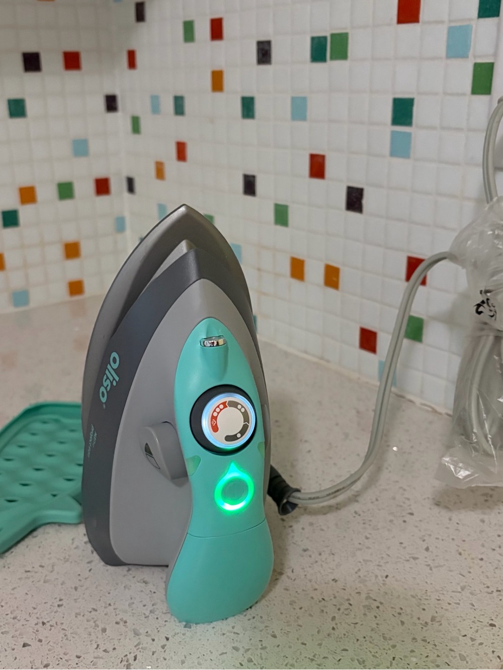 NEW open box Oliso M3 Pro project iron in Aqua tested, works!